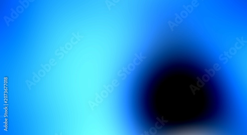Abstract Blue And Cyan Gradient Background With Dark Circular Glow
