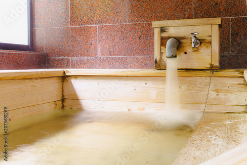 Hinoki Family Bath with Flowing Hot Spring Water