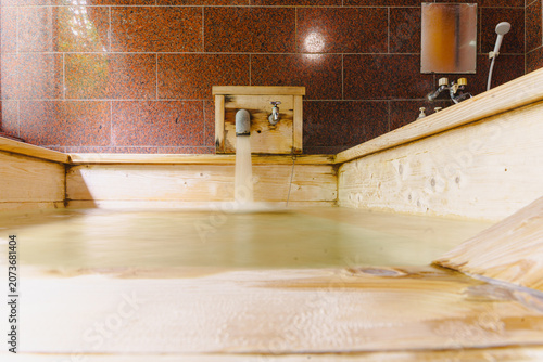 Hinoki Family Bath with Flowing Hot Spring Water
