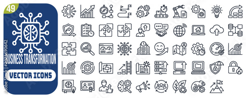 Canvastavla Business Transformation Icon Pack illustration Vector.