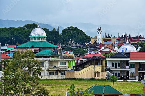 Urban and traditional panorama of Bukittinggi