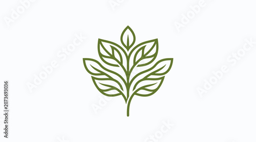 Green leaf illustration with many leaflets.
