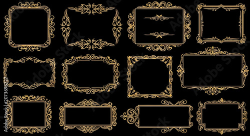 Ornate Decorative Frames Set - Vintage and Elegant Borders Collection