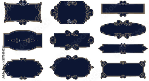 Ornate Decorative Frames Collection Vector Set