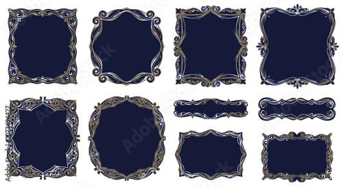 Ornate Vintage Frames & Borders Collection - Decorative Design Elements