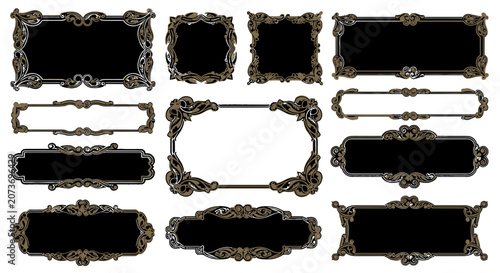 Ornate Vintage Frames & Borders Collection, Decorative Elements Design