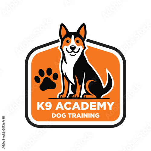Illustration of K9 Dog Training Logo Design Vector Illustration