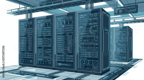 Large computer server storage systems.