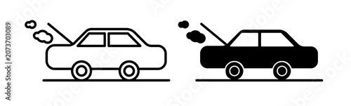 Tableau sur toile Car breakdown icons collection