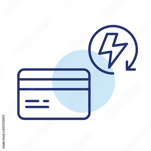 Fast recurring payment, quick card reload, instant payment retry. Pixel perfect, editable stroke vector icon