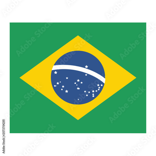 Brazil national flag vector illustration