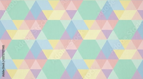 A seamless pattern displays a repeating arrangement of geometric shapes.