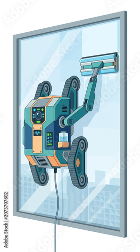 Autonomous Smart Window Cleaning Robot on High Rise Building Glass