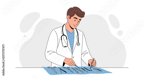 Doctor with Medical Instruments