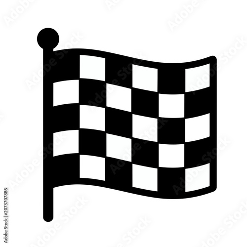 Black and white checkered flag icon