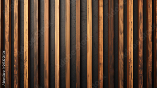 Vertical wooden slats pattern with dark and light tones creating textured background