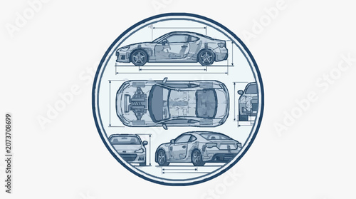 Automotive Blueprint Design Study.
