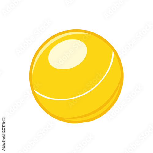 Yellow Tennis Ball Vector Illustration