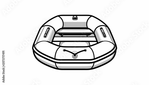 Obraz na plátně Inflatable white rescue life preserver ring.