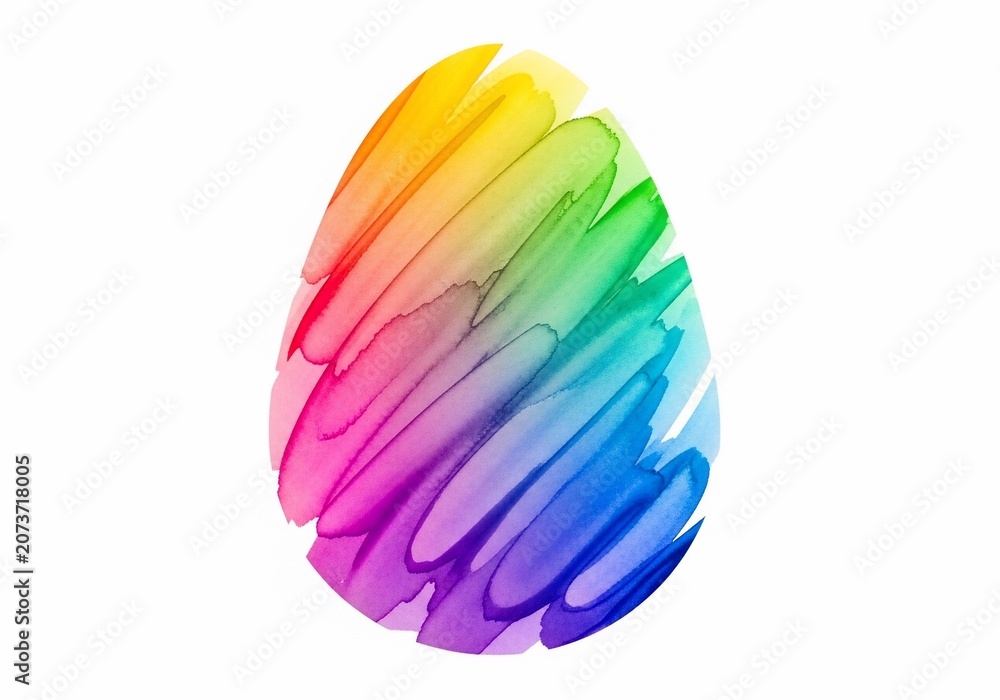 Fototapeta premium Rainbow Swirl Egg Splash