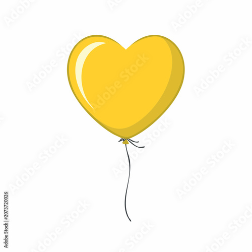 Yellow Heart Balloon