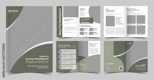 Luxury Real Estate Brochure Template, Property Brochure Design
