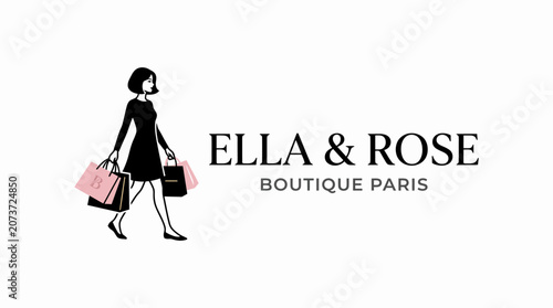 Ella  Rose Boutique Paris Fashionable Woman Shopping.