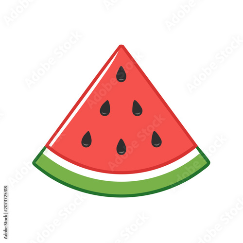 Watermelon slice vector illustration