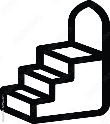 Εκτύπωση καμβά Islamic minbar pulpit outline icon