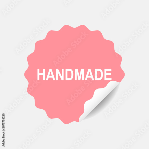 Vector Peeled Handmade Sticker Label