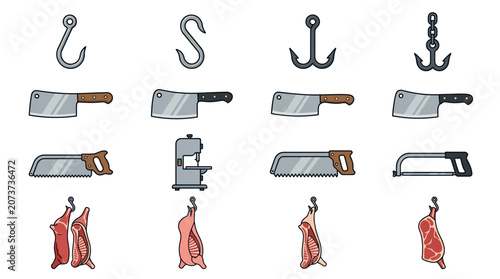 Kitchen Meat Cleaver Tools.
