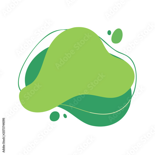 Abstract green organic blob vector shape