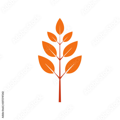 Autumn Leaf Branch Vector Illustration