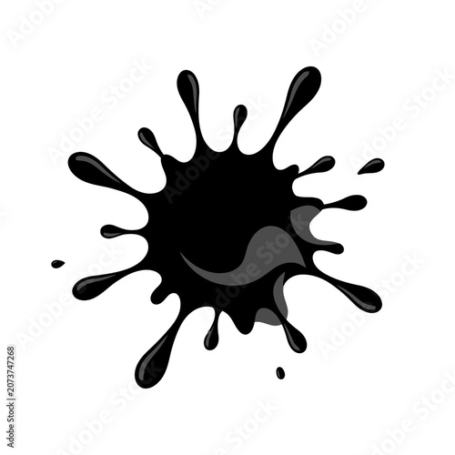 Black ink splash vector illustration