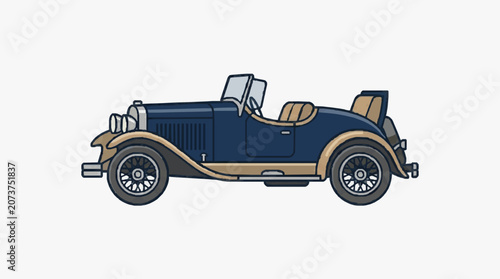 Fotografie Classic vintage roadster coupe car.