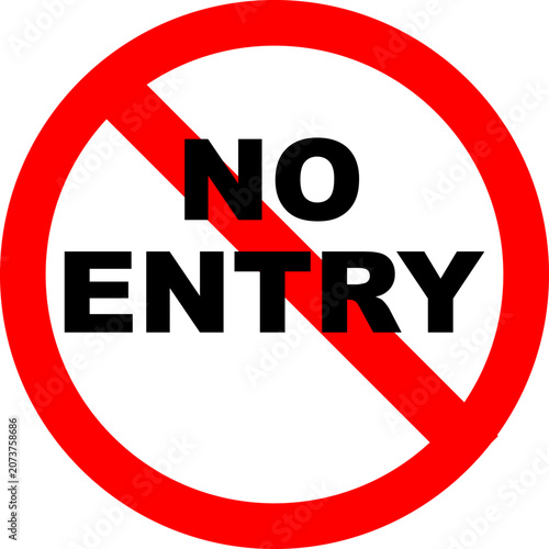 No entry sign vector 
