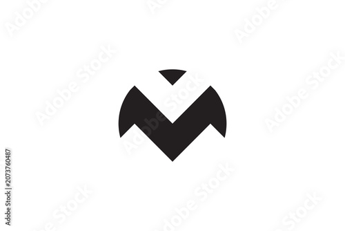 Abstract Bat Mask Logo Vector: Geometric Wing Initial Monogram Minimalist Fox Superhero Brand Icon