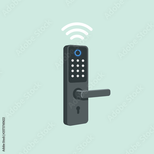 A modern smart door lock with wireless connectivity features