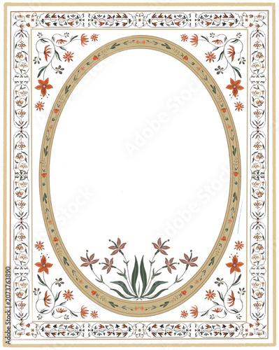 Photography Arabic Indian Ottoman Islamic Mughal floral frame beauty garden ornament