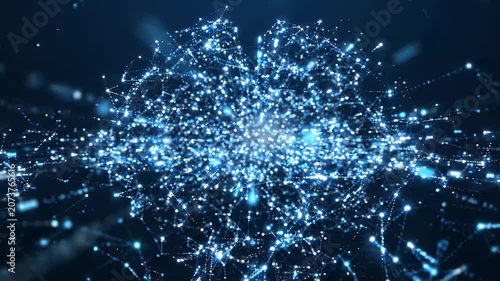 Abstract AI Neural Network Data Flow Seamless Loop