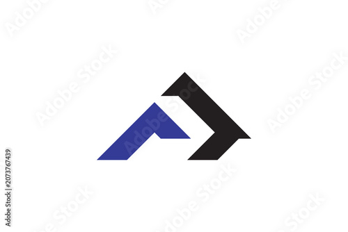 Modern Geometric Initial A Letter Logo Concept, Dynamic Sharp Arrow Monogram Vector Real Estate Icon
