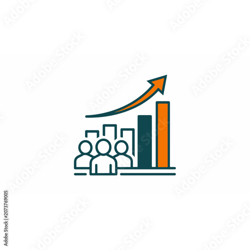 Groth Business Growth Chart Icons Vactor