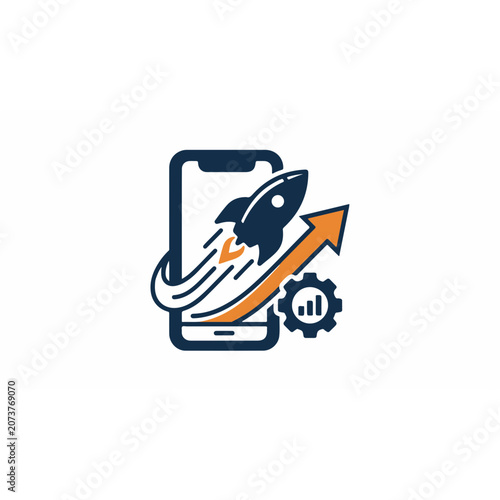 Groth Business Growth Chart Icons Vactor