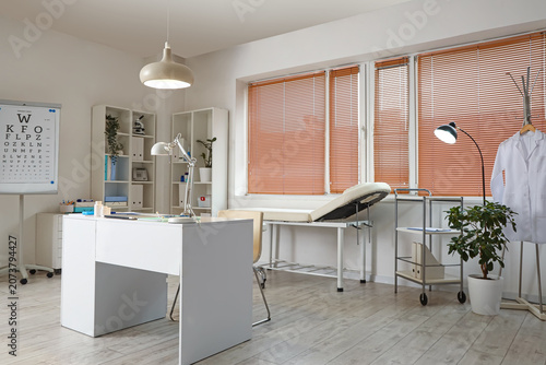 Interior of oculists cabine...