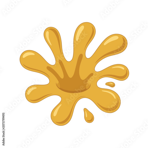 Golden paint splash vector illustration