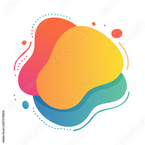 Colorful Abstract Liquid Splash Vector Illustration