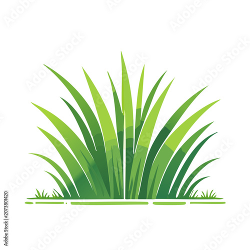 Flat illustration of green grass