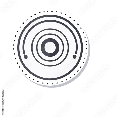 Minimalist target icon with concentric circles and dots
