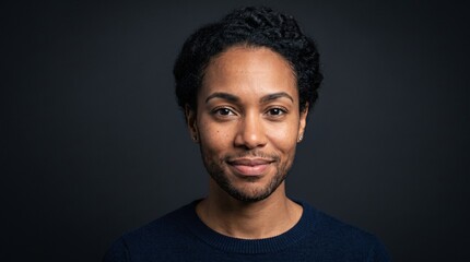 A portrait with perfect studio lighting that highlights the facial features. The photo should be high-quality, sharp, detailed, and with an isolated background.