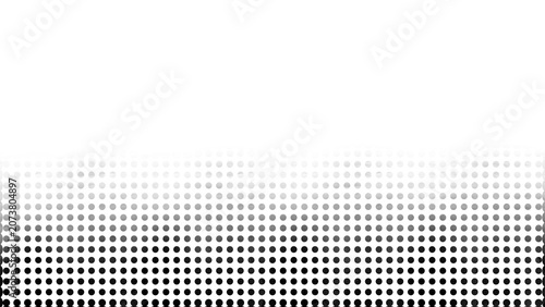 Slika na platnu Minimalist halftone dot pattern, black and white gradient texture, geometric pop